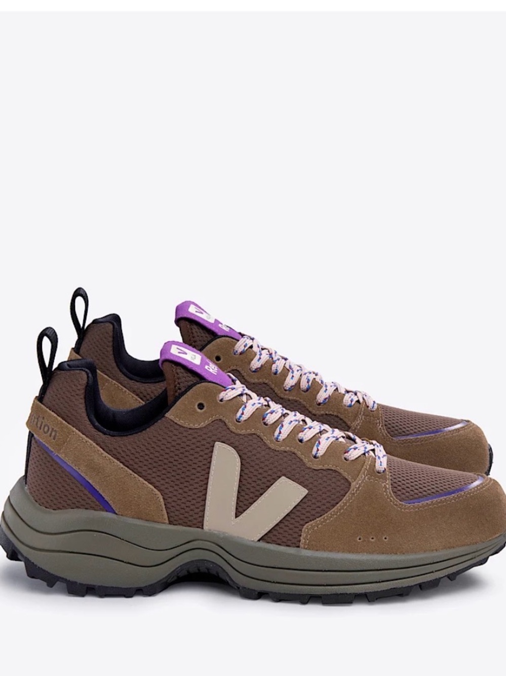 Veja x Reformation Venturi Trail Sneakers Brown with Purple Accents